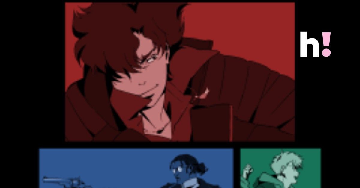 Lazarus anime promotional art featuring the main character in a dark red color palette, highlighting the action and sci-fi aesthetic.